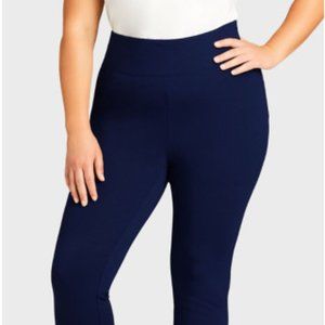Avenue Navy Ponte Knit pants - WOMEN'S PETITE